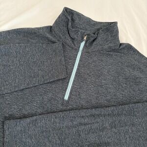 Lululemon Surge Warm 1/2 Zip Pullover‎ Dark Gray Performance Sweater Logo Sz L